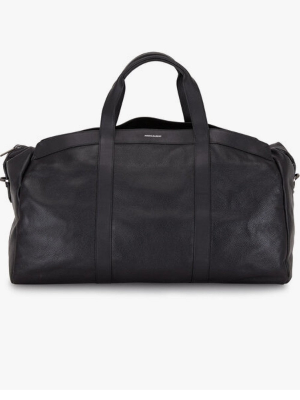 Hook & Albert Black Genuine Leather Weekender Duffel Bag. GUC.